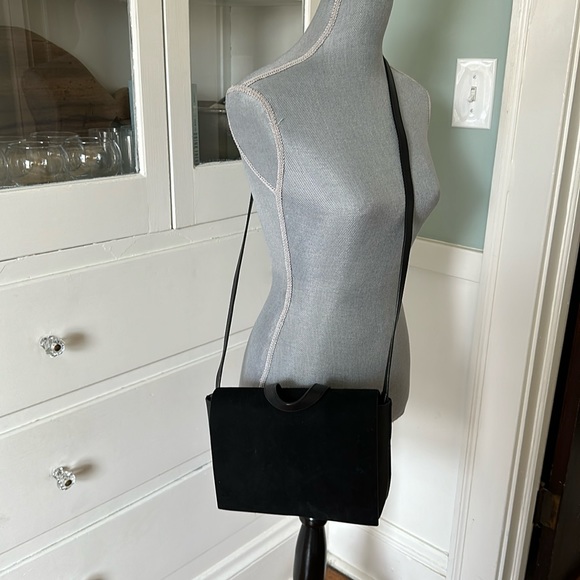 Janessa Leone Joan suede full grain leather Black crossbody bag w/Marant dustbag - Picture 3 of 16